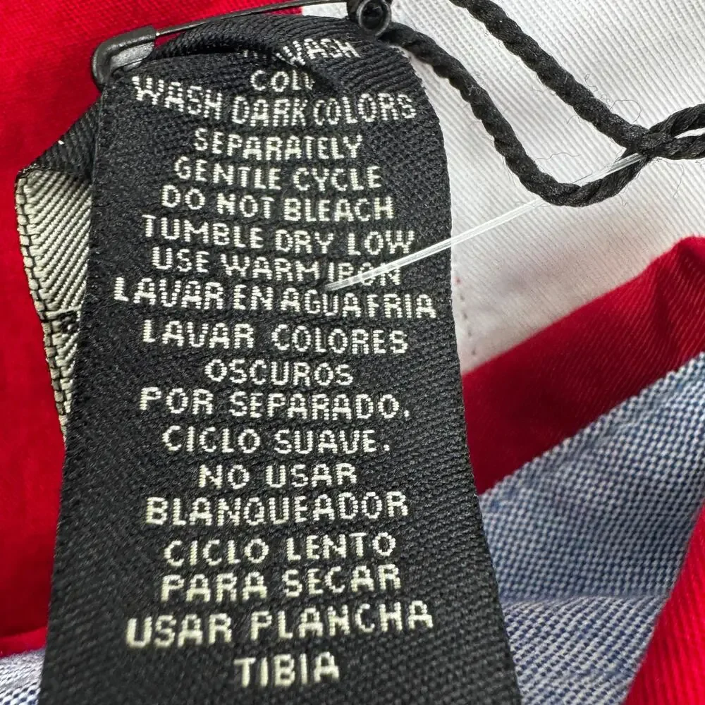 Cotton Traders USA Flag Patriotic Short Sleeve Button Down Shirt Men's Size XL - Picture 7 of 7